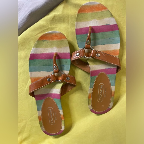 COACH | Coach Starla Multi Color Thong Sandals - Picture 2 of 2